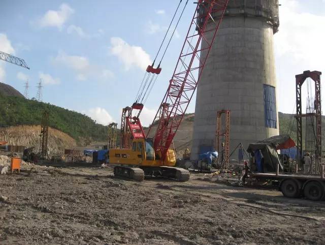 Sany SCC500D crane construction in thermal power plant in Vietnam's Haiphong project